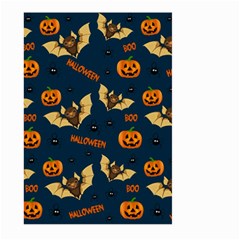 Bat, Pumpkin And Spider Pattern Large Garden Flag (two Sides) by Valentinaart