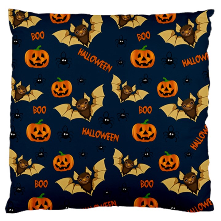 Bat, pumpkin and spider pattern Large Cushion Case (One Side)