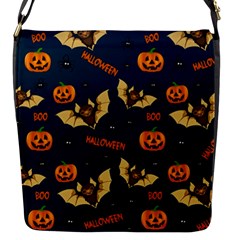 Bat, Pumpkin And Spider Pattern Flap Messenger Bag (s) by Valentinaart