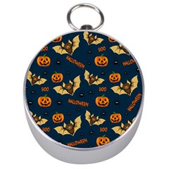 Bat, pumpkin and spider pattern Silver Compasses