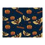 Bat, pumpkin and spider pattern Double Sided Flano Blanket (Mini)  35 x27  Blanket Front