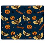 Bat, pumpkin and spider pattern Double Sided Flano Blanket (Medium)  60 x50  Blanket Front