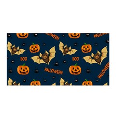 Bat, Pumpkin And Spider Pattern Satin Wrap by Valentinaart