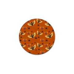 Bat, Pumpkin And Spider Pattern Golf Ball Marker by Valentinaart