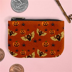 Bat, Pumpkin And Spider Pattern Mini Coin Purses by Valentinaart