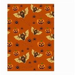 Bat, Pumpkin And Spider Pattern Small Garden Flag (two Sides) by Valentinaart