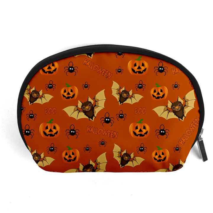 Bat, pumpkin and spider pattern Accessory Pouches (Large) 