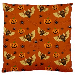 Bat, Pumpkin And Spider Pattern Standard Flano Cushion Case (two Sides) by Valentinaart