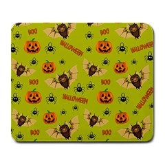 Bat, pumpkin and spider pattern Large Mousepads