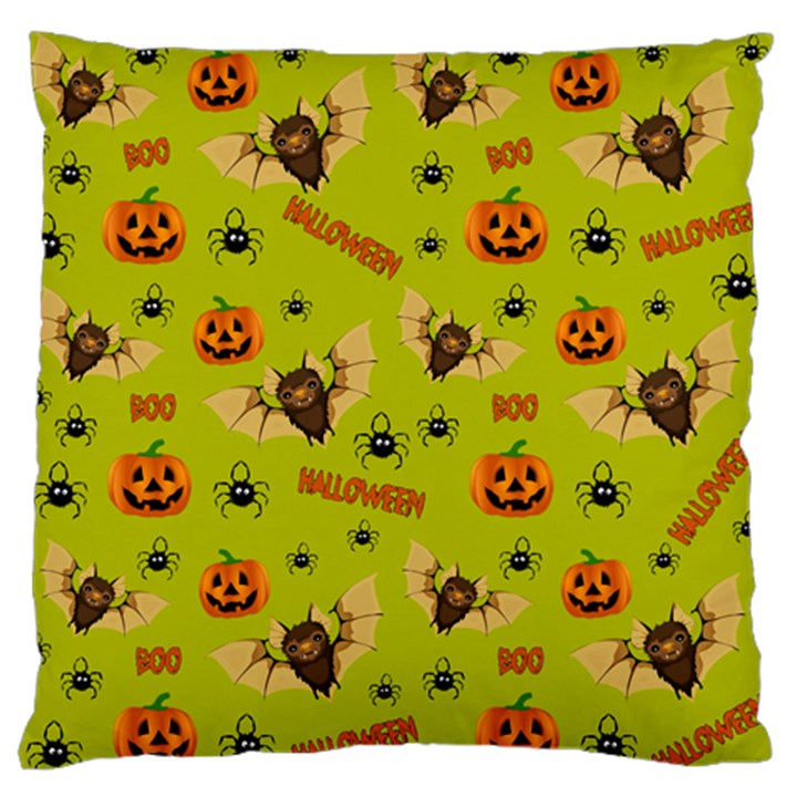 Bat, pumpkin and spider pattern Standard Flano Cushion Case (Two Sides)