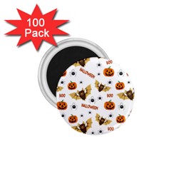 Bat, Pumpkin And Spider Pattern 1 75  Magnets (100 Pack)  by Valentinaart