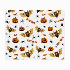 Bat, Pumpkin And Spider Pattern Small Glasses Cloth by Valentinaart