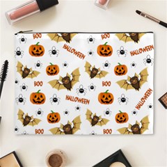 Bat, Pumpkin And Spider Pattern Cosmetic Bag (xl) by Valentinaart