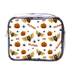 Bat, Pumpkin And Spider Pattern Mini Toiletries Bags by Valentinaart