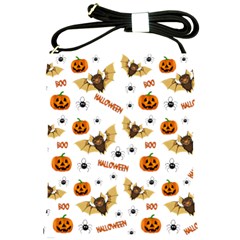 Bat, Pumpkin And Spider Pattern Shoulder Sling Bags by Valentinaart