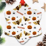 Bat, pumpkin and spider pattern Snowflake Ornament (Two Sides) Front