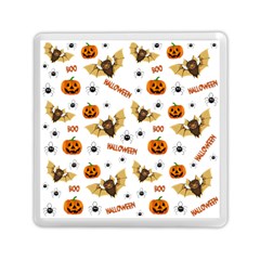 Bat, Pumpkin And Spider Pattern Memory Card Reader (square)  by Valentinaart