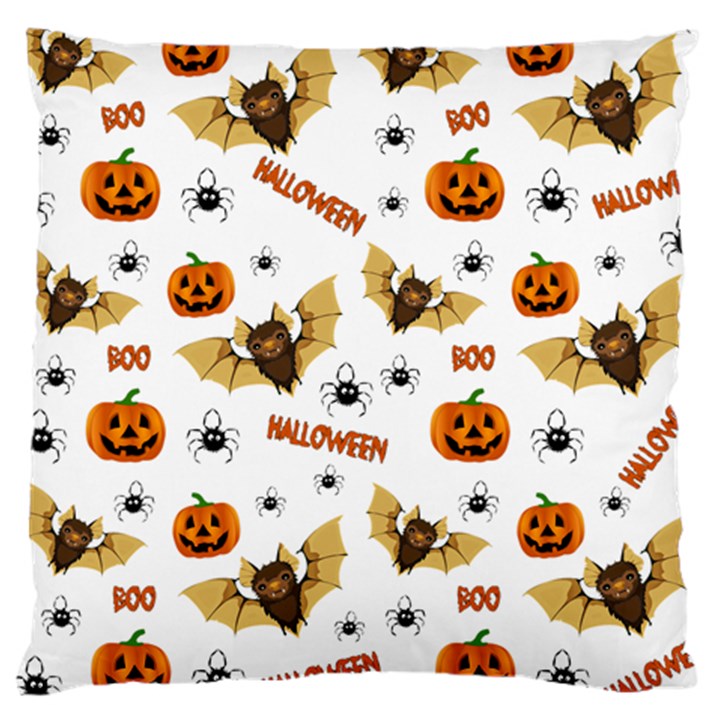 Bat, pumpkin and spider pattern Large Cushion Case (One Side)