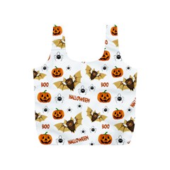 Bat, Pumpkin And Spider Pattern Full Print Recycle Bags (s)  by Valentinaart