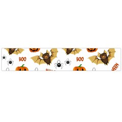 Bat, Pumpkin And Spider Pattern Flano Scarf (large) by Valentinaart