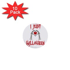 I Just Love Halloween 1  Mini Buttons (10 Pack)  by Valentinaart