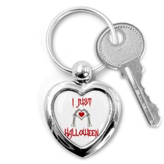 I Just Love Halloween Key Chains (heart)  by Valentinaart