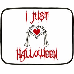 I Just Love Halloween Double Sided Fleece Blanket (mini)  by Valentinaart