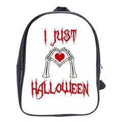 I Just Love Halloween School Bag (large) by Valentinaart