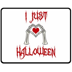 I Just Love Halloween Double Sided Fleece Blanket (medium)  by Valentinaart