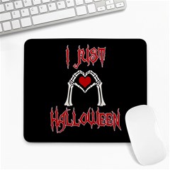 I Just Love Halloween Large Mousepads by Valentinaart