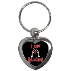 I Just Love Halloween Key Chains (heart)  by Valentinaart