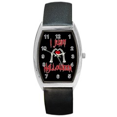 I Just Love Halloween Barrel Style Metal Watch by Valentinaart