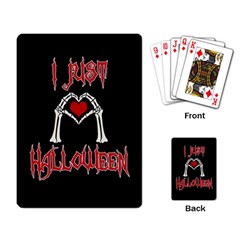 I Just Love Halloween Playing Card by Valentinaart