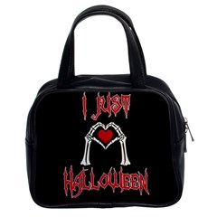 I Just Love Halloween Classic Handbags (2 Sides) by Valentinaart