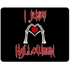 I Just Love Halloween Fleece Blanket (medium)  by Valentinaart