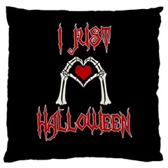 I Just Love Halloween Large Cushion Case (one Side) by Valentinaart