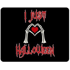 I Just Love Halloween Double Sided Fleece Blanket (medium)  by Valentinaart