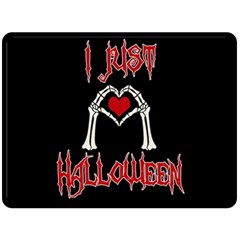 I Just Love Halloween Double Sided Fleece Blanket (large)  by Valentinaart