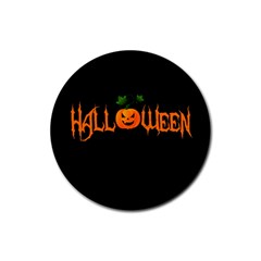 Halloween Rubber Coaster (round)  by Valentinaart