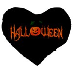 Halloween Large 19  Premium Heart Shape Cushions Front