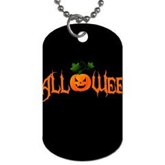 Halloween Dog Tag (two Sides) by Valentinaart