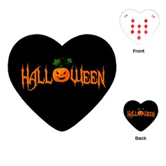 Halloween Playing Cards (heart)  by Valentinaart