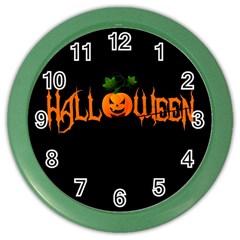 Halloween Color Wall Clocks by Valentinaart