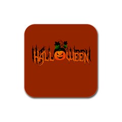 Halloween Rubber Square Coaster (4 Pack)  by Valentinaart