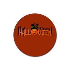 Halloween Rubber Coaster (round)  by Valentinaart