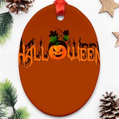 Halloween Oval Ornament (two Sides)