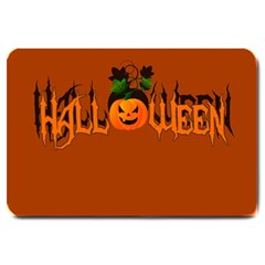 Halloween Large Doormat  by Valentinaart