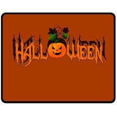 Halloween Fleece Blanket (medium)  by Valentinaart