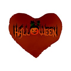 Halloween Standard 16  Premium Heart Shape Cushions by Valentinaart