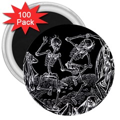 Skeletons - Halloween 3  Magnets (100 Pack) by Valentinaart